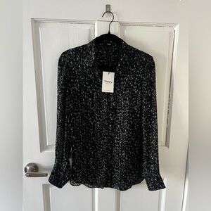 NWT Theory Black and White Women's Top Size S